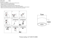 Светильник потолочный Crystal Lux CLT 525C70 WH 4000K