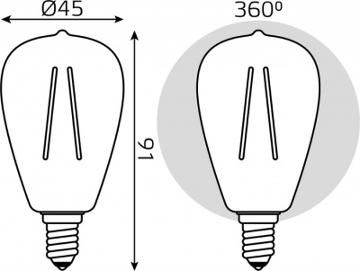 Лампочка светодиодная филаментная Basic 1141115
