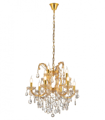 Хрустальная подвесная люстра Lumina Deco Eliza LDP 7030-6+3 GD
