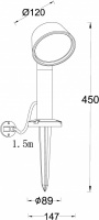 Грунтовый светильник TUBE LED W2886-SP