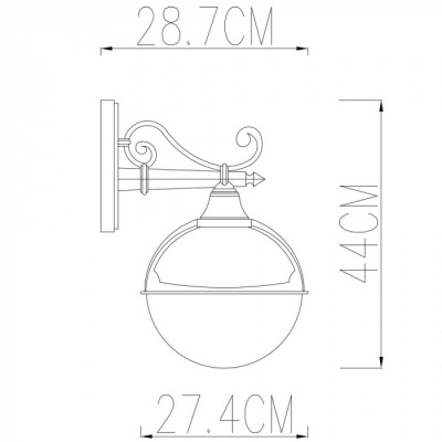Настенный фонарь уличный Monaco A1492AL-1WG