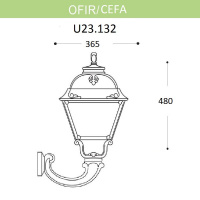 Уличный настенный светильник Fumagalli Ofir/Cefa U23.132.000.AXF1R