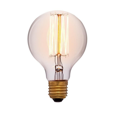 Лампа накаливания E27 60W шар прозрачный 052-207а