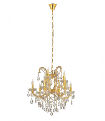 Хрустальная подвесная люстра Lumina Deco Eliza LDP 7030-6+3 GD