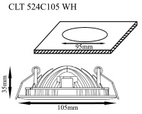 Светильник встраиваемый Crystal Lux CLT 524C105 WH