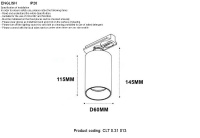 Светильник однофазный Crystal Lux CLT 0.31 013 BL-BL