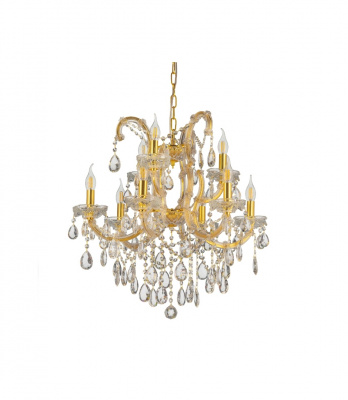 Хрустальная подвесная люстра Lumina Deco Eliza LDP 7030-6+3 GD
