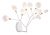 Бра Crystal Lux EVITA AP9 WHITE/TRANSPARENT